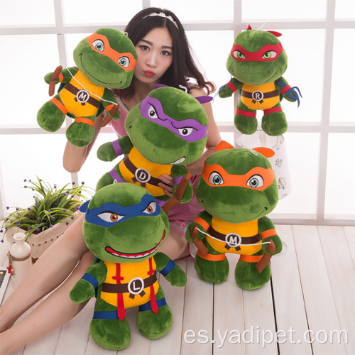 Juguetes de peluche rellenos tortuga linda de dibujos animados